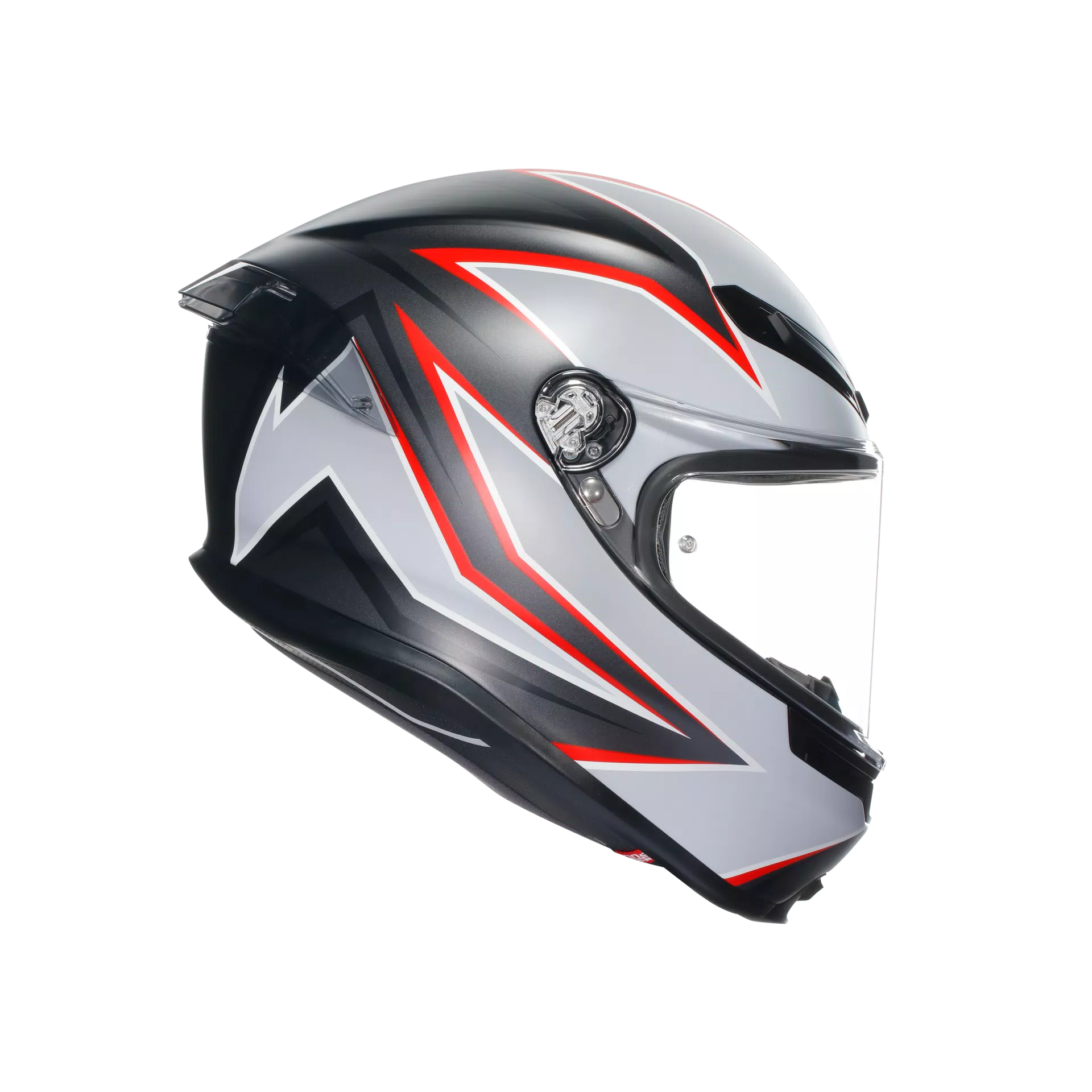 K6 S FLASH MATT BLACK/GREY/RED - CASCO MOTO INTEGRAL E2206