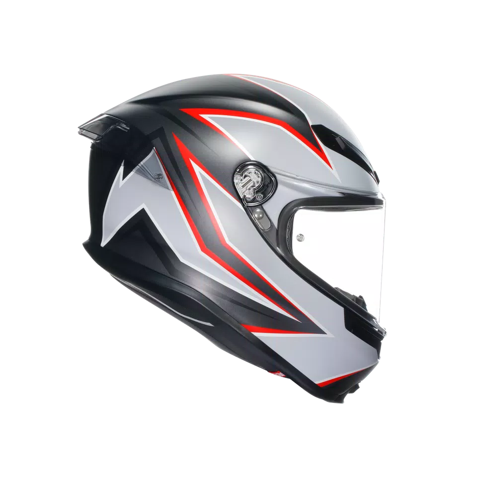 K6 S FLASH MATT BLACK/GREY/RED - CASCO MOTO INTEGRAL E2206 -  - 3
