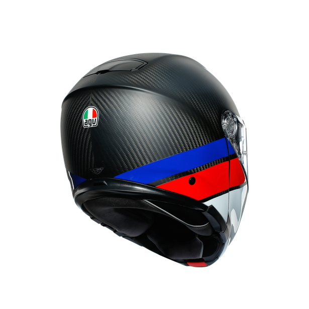 sportmodular-layer-carbon-red-blue-motorrad-modularhelm-e2205 image number 4