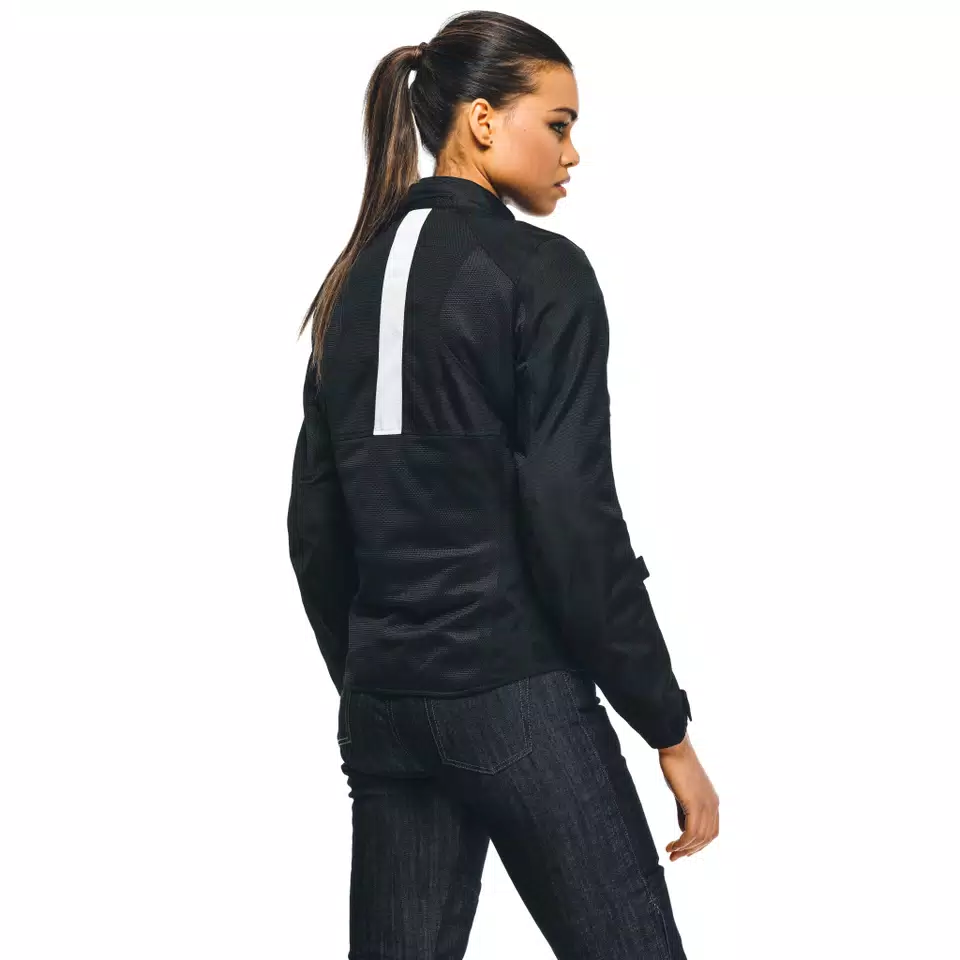 RISOLUTA AIR TEX - WOMEN'S MOTORCYCLE JACKET IN FABRIC - BLACK/WHITE - 6