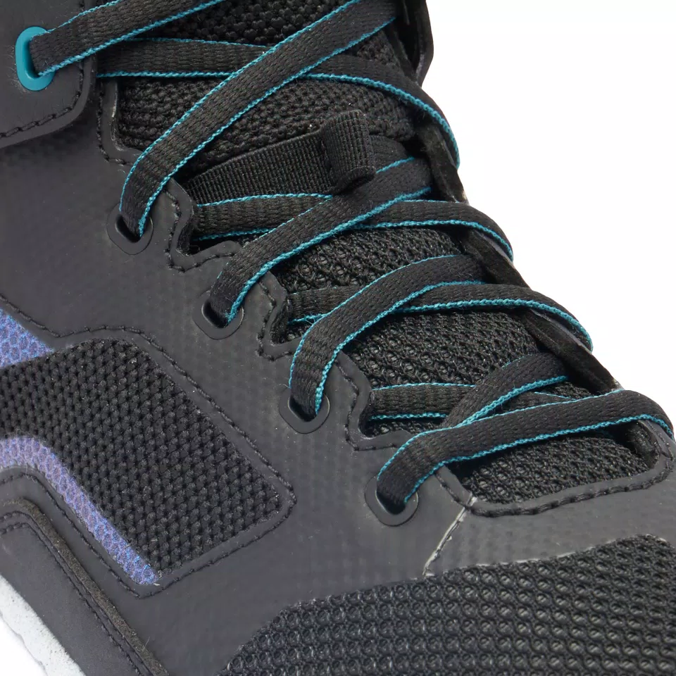 SUBURB AIR - WOMEN'S SUMMER MOTORCYCLE SHOES IN FABRIC - BLACK/WHITE/HARBOR BLUE - 5