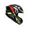 K6 S ERAZER BLACK/RED/YELLOW FLUO - MOTORBIKE FULL FACE HELMET DOT (E2206)