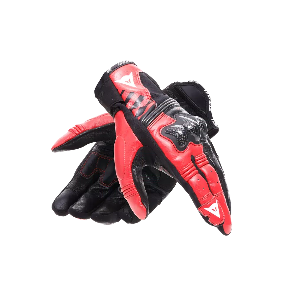 REACTO CARBON SHORT GLOVES - BLACK/RED-LAVA - 5