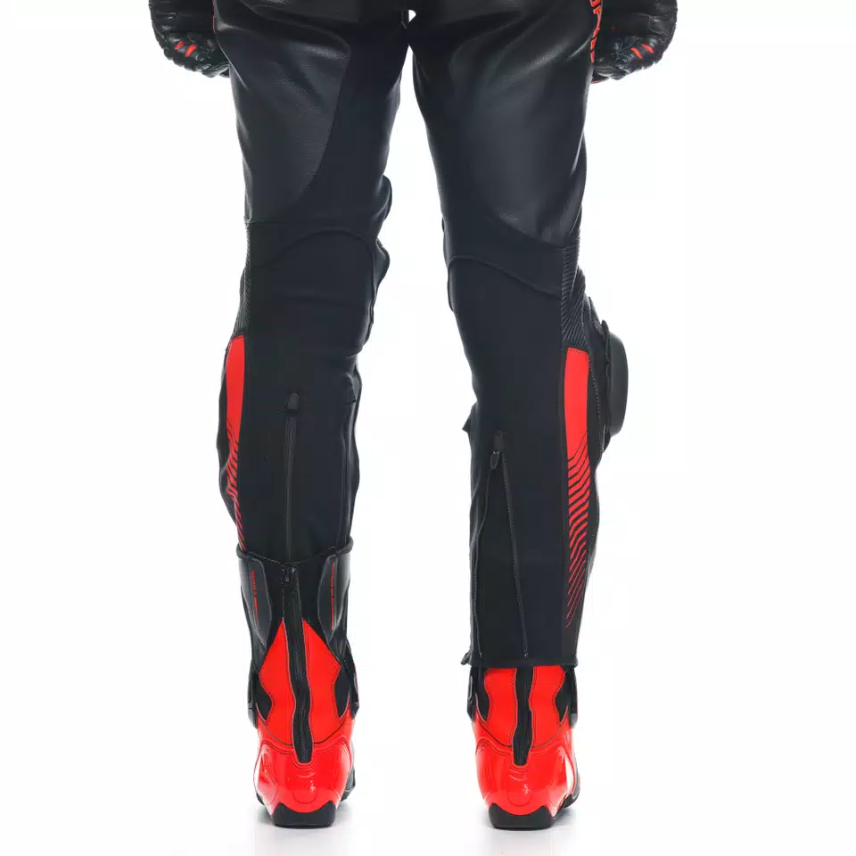 LAGUNA SECA 5 - TUTA MOTO DIVISIBILE IN PELLE UOMO - BLACK/ANTHRACITE/FLUO-RED - 25
