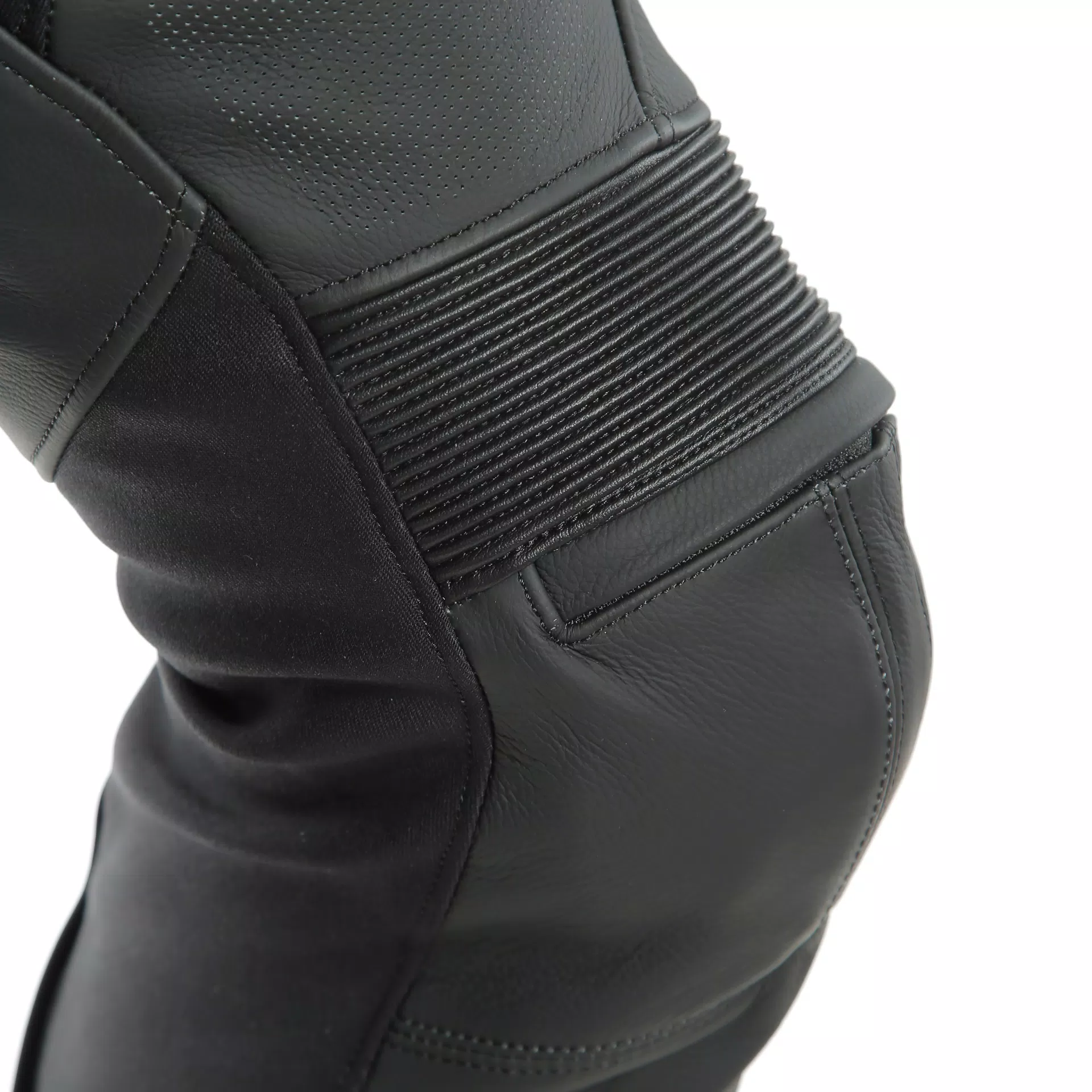 PONY 3 - MEN'S MOTORCYCLE PERFORATED LEATHER PANTS | BLACK-MATT