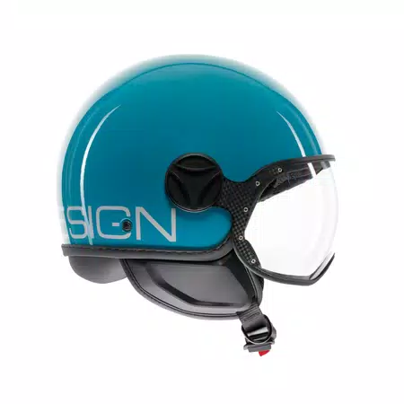 MOMODESIGN FGTR CLASSIC CANDY LAKE BLUE / WHITE - JET HELMET WITH VISOR E2206 -  - 3
