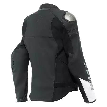 RAPIDA CHAQUETA DE CUERO MOTO MUJER - BLACK-MATT/BLACK-MATT/WHITE - 2