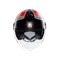 ETERES SCAGLIERI MATT GREY/RED - MOTORBIKE OPEN FACE HELMET E2206