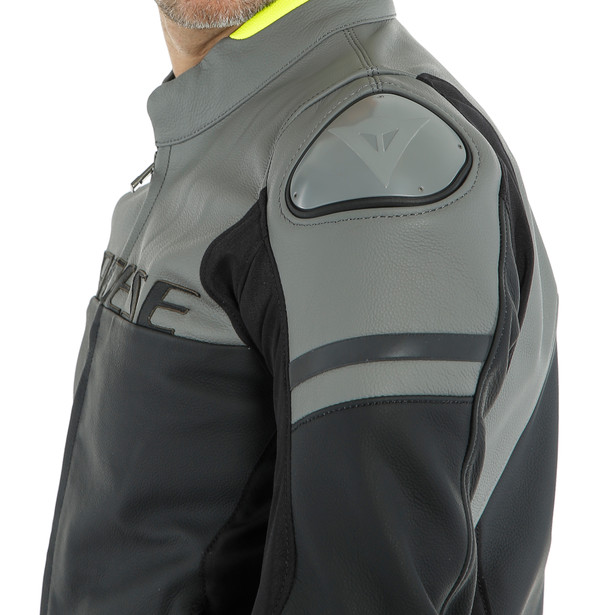 agile-leather-jacket-blackblack-matt-charcoal-gray-black-matt image number 5