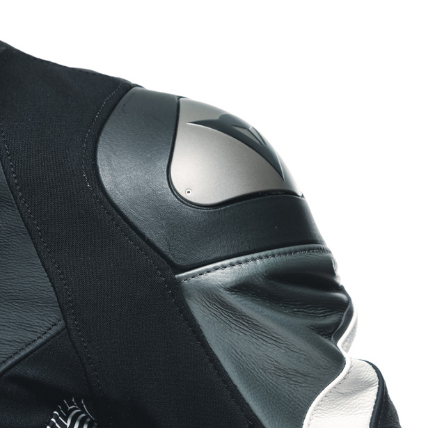 avro-5-giacca-moto-in-pelle-uomo-black-white-anthracite image number 8