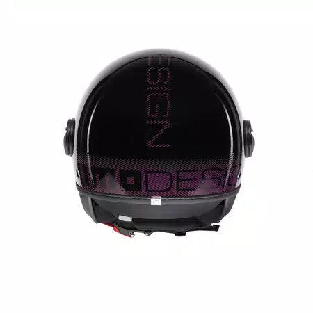 MOMODESIGN FGTR CLASSIC STRIPES BLACK / FUCSIA - JET HELMET WITH VISOR E2206 -  - 5