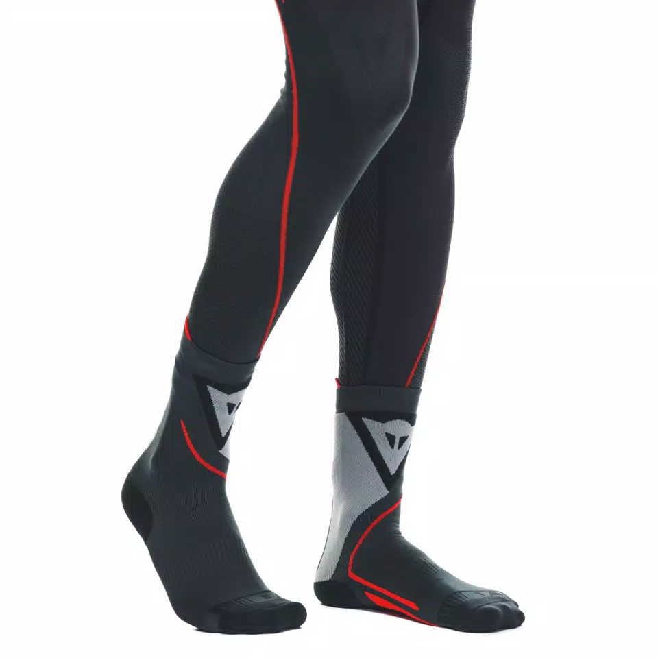 MOTORCYCLE THERMAL SOCKS - MID - BLACK/RED - 5