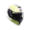 STREETMODULAR ISEO MATT WHITE/BLACK/YEL FLUO - MOTORBIKE FLIP UP HELMET E2206