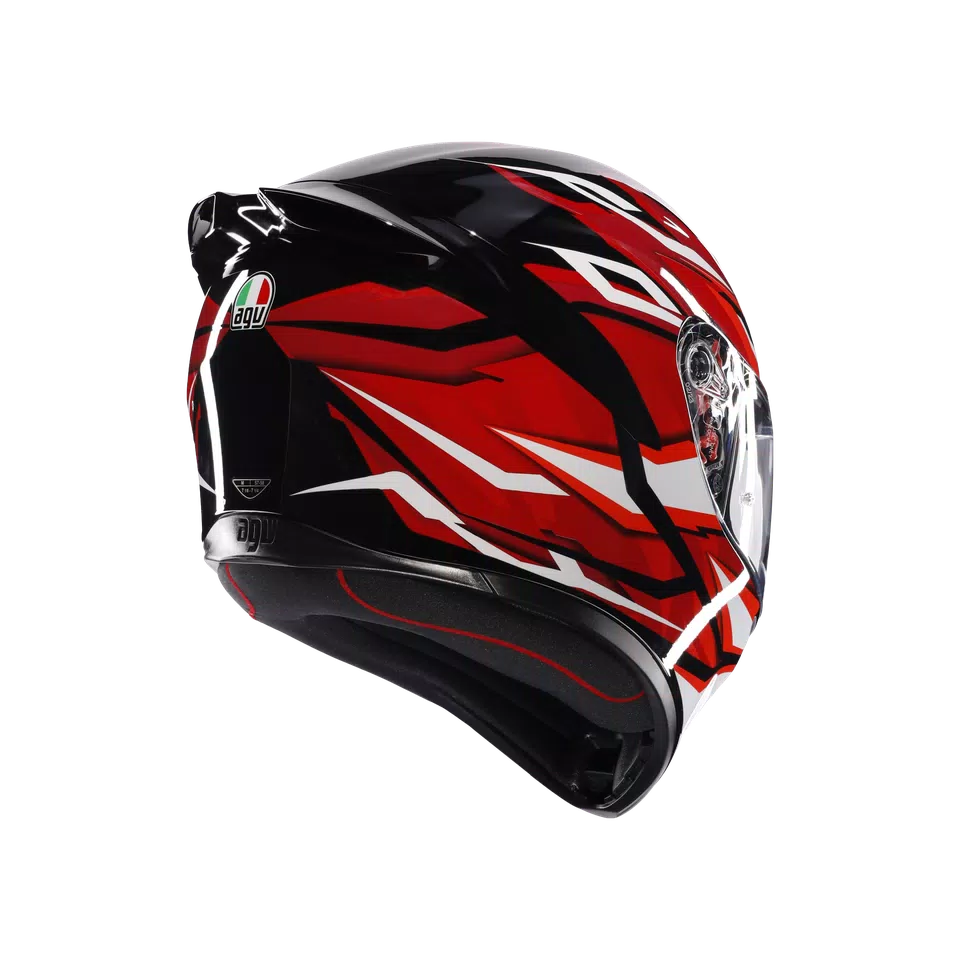 K1 S LION BLACK/RED/WHITE - MOTORBIKE FULL FACE HELMET DOT (E2206) -  - 6