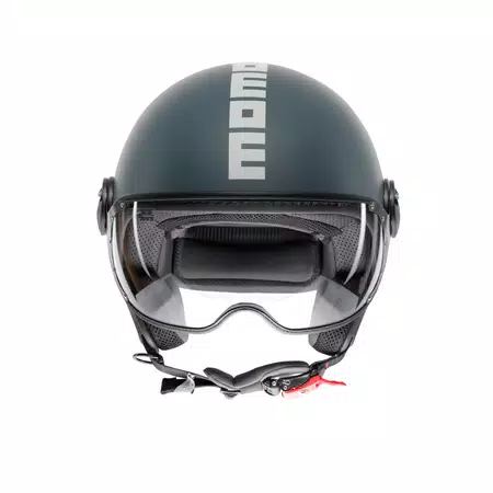 MOMODESIGN FGTR CLASSIC CANDY MAT BLUE CANARD / BLANC - CASQUE JET AVEC VISI&Egrave;RE E2206 -  - 2