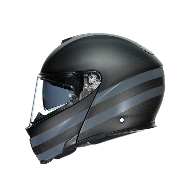 sportmodular-dark-refractive-carbon-black-motorbike-flip-up-helmet-e2205 image number 3