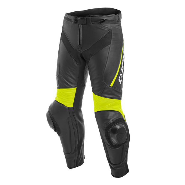 delta-3-pantaloni-moto-in-pelle-uomo-black-black-fluo-yellow image number 0