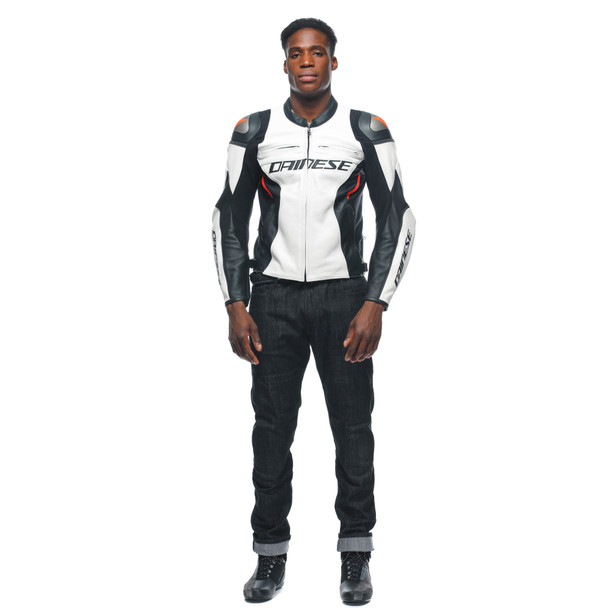 racing-4-leather-jacket-white-black image number 5