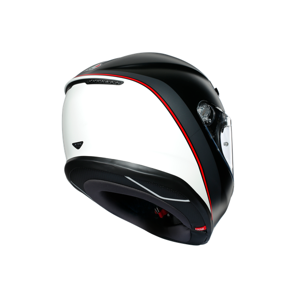 k6-agv-dot-ece-multi-mplk-minimal-pure-matt-black-wh-red image number 5