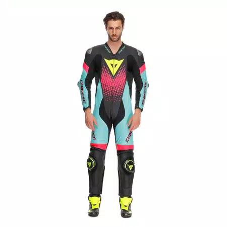 LAGUNA SECA 6 - GEPIERCEERD ÉÉNDELIG LEREN RACEPAK - BLACK/WATER/FUXIA - 3