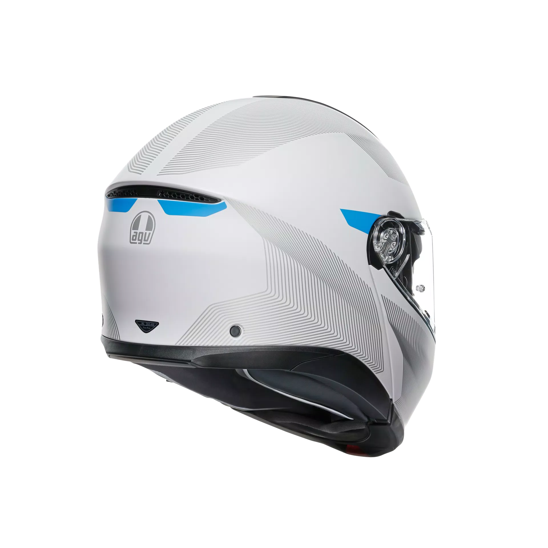 TOURMODULAR FREQUENCY LIGHT GREY/BLUE - MOTORBIKE FLIP UP HELMET E2206