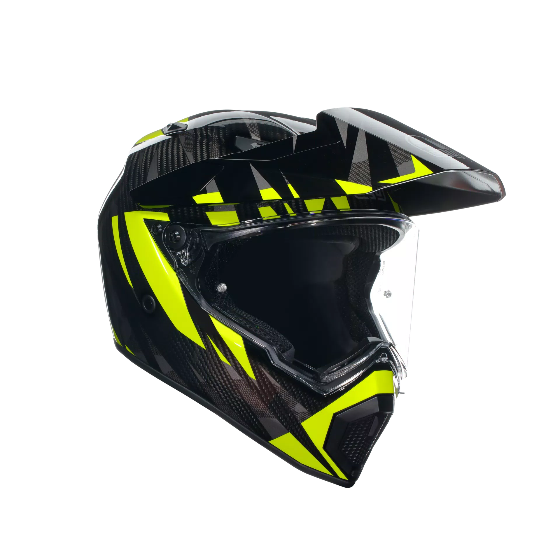 AX9 STEPPA CARBON/GREY/YELLOW FLUO - CASCO MOTO INTEGRALE E2206