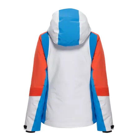 SPEED DEMON LAB DOMEAIR™ PRO - WOMEN’S SKI JACKET - WHITE/CORAL/BLUE - 2