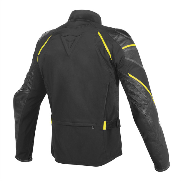 street-master-leather-tex-jacket-black-black-yellow-fluo image number 1