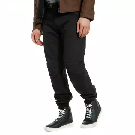 TRACKPANTS - MEN'S MOTORCYCLE PANTS IN FABRIC - BLACK - 3