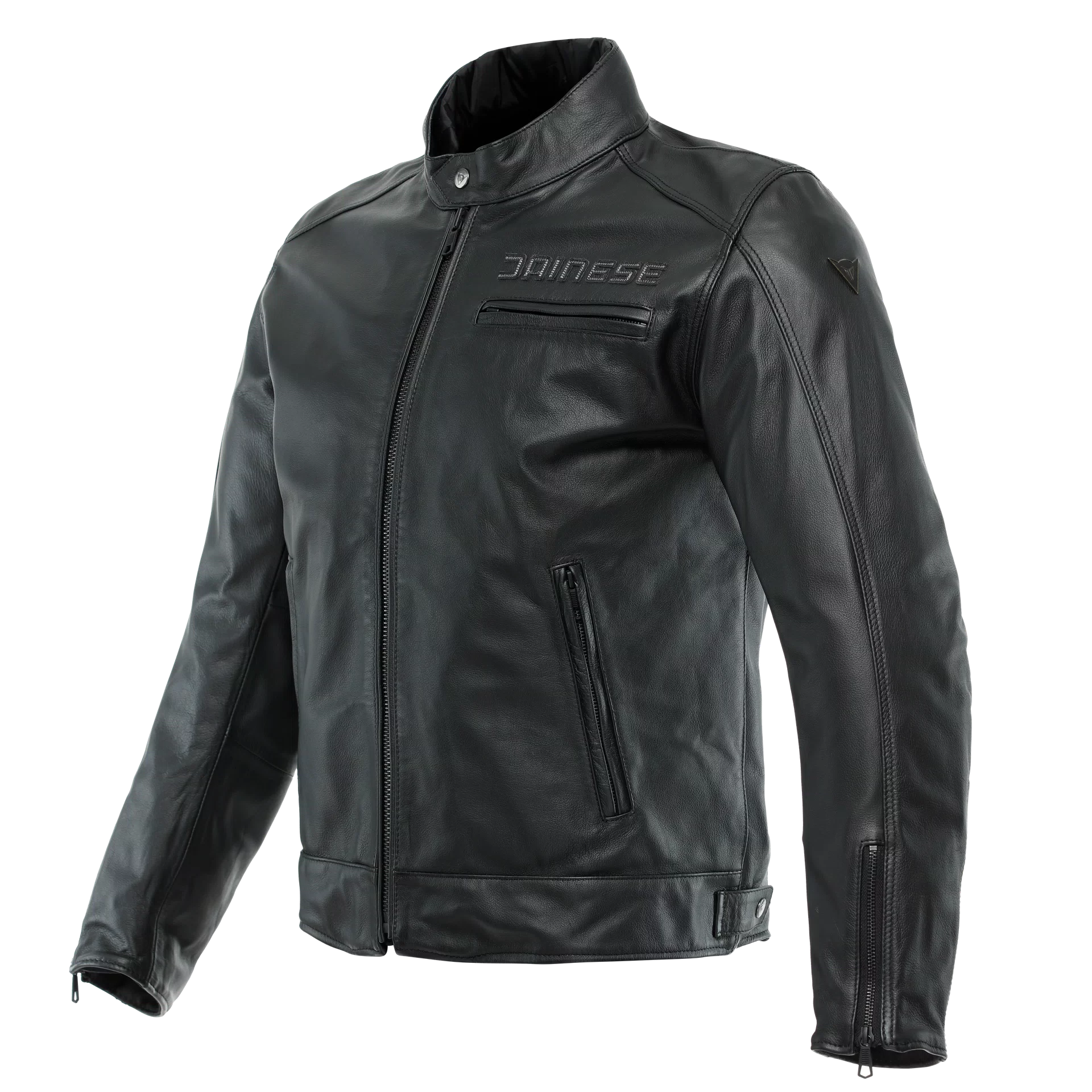 ZAURAX MEN S MOTORCYCLE LEATHER JACKET BLACK Dainese