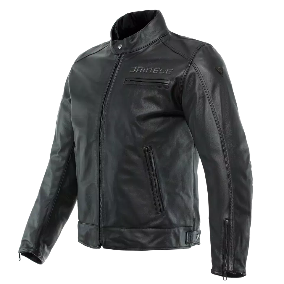 ZAURAX LEATHER JACKET - BLACK - 1