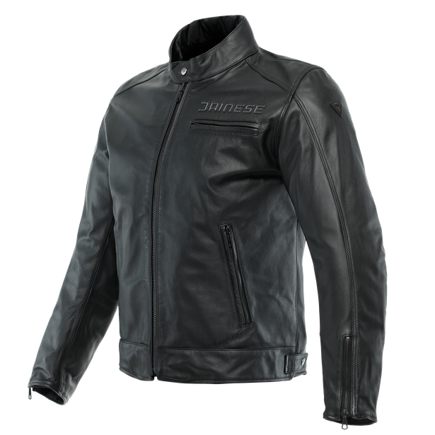 zaurax-giacca-moto-in-pelle-uomo-black image number 0