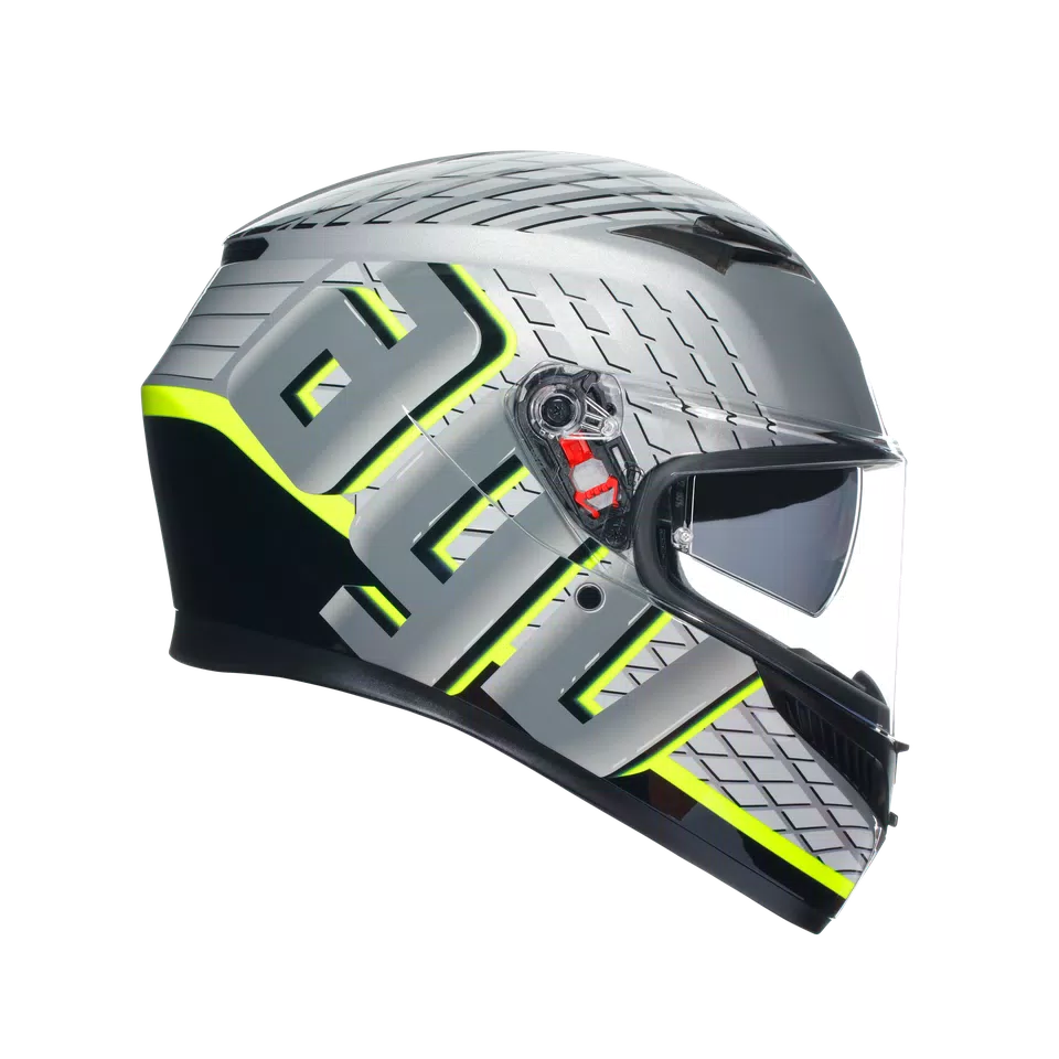 K3 FORTIFY GREY/BLACK/YELLOW FLUO - CASQUE MOTO INTÉGRAL E2206 -  - 3