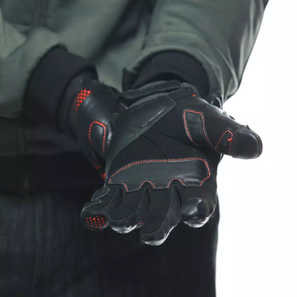 UNRULY ERGO-TEK GLOVES - BLACK/FLUO-RED - 20