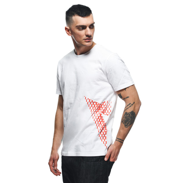 dainese-big-logo-t-shirt-uomo-white-fluo-red image number 3
