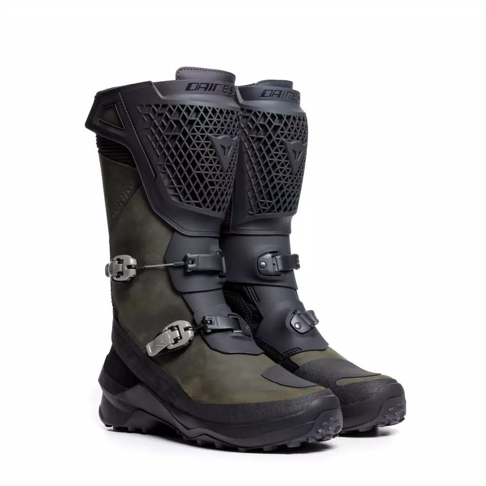 SEEKER GORE TEX STIVALI MOTO TOURING IMPERMEABILI UOMO BLACK ARMY GREEN Dainese