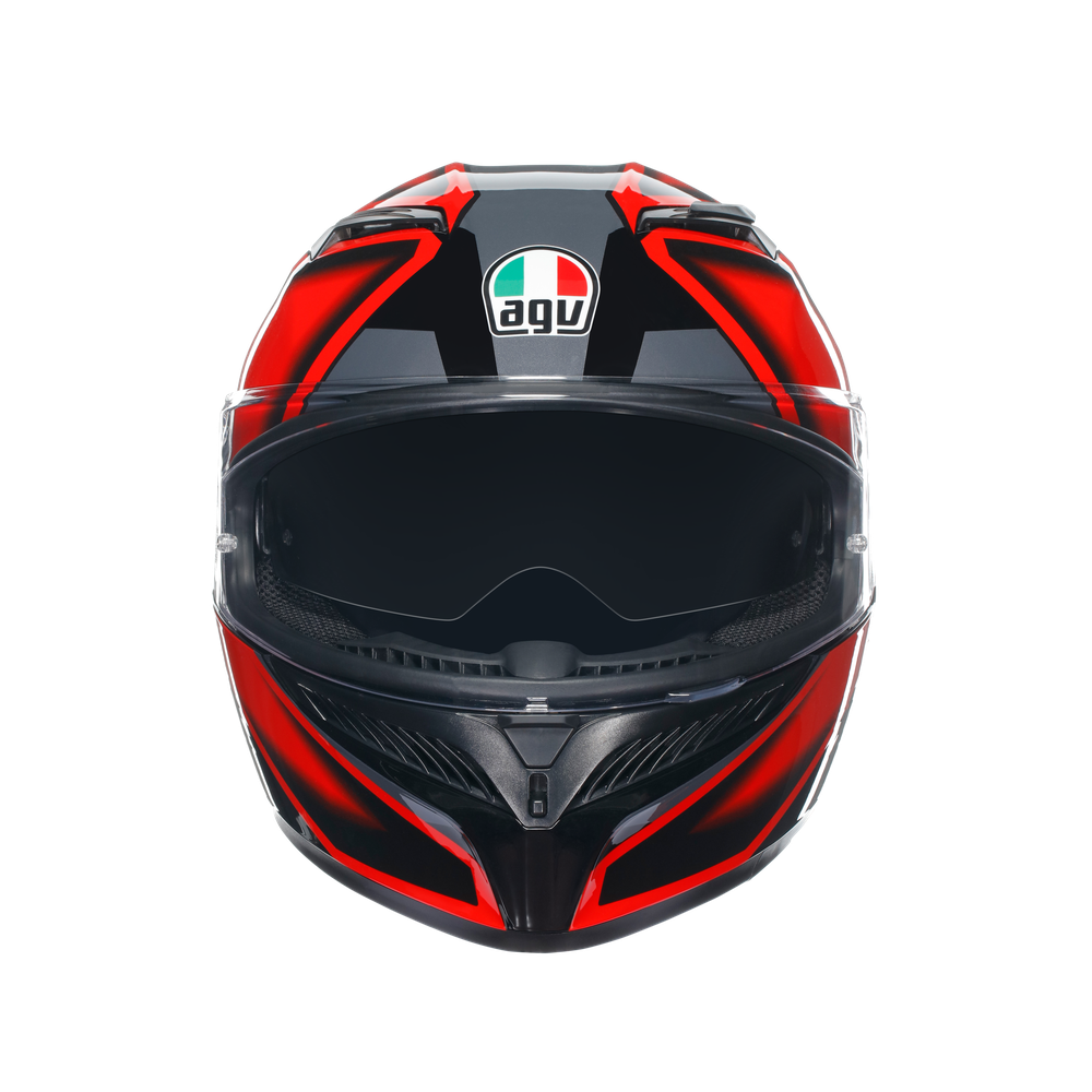 k3-compound-black-red-motorbike-full-face-helmet-e2206 image number 1