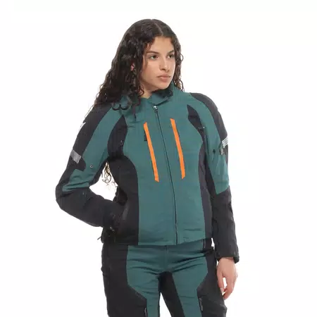 MANGEN ABSØLUTESHELL™ PRO - CHAQUETA MOTO TOURING MUJER - DARK SEA/BLACK - 5