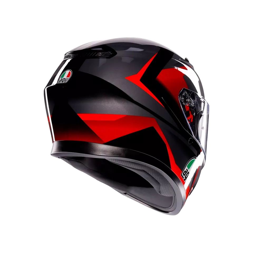 K3 STRIGA BLACK/GREY/RED - CASQUE MOTO INTÉGRAL E2206 -  - 6