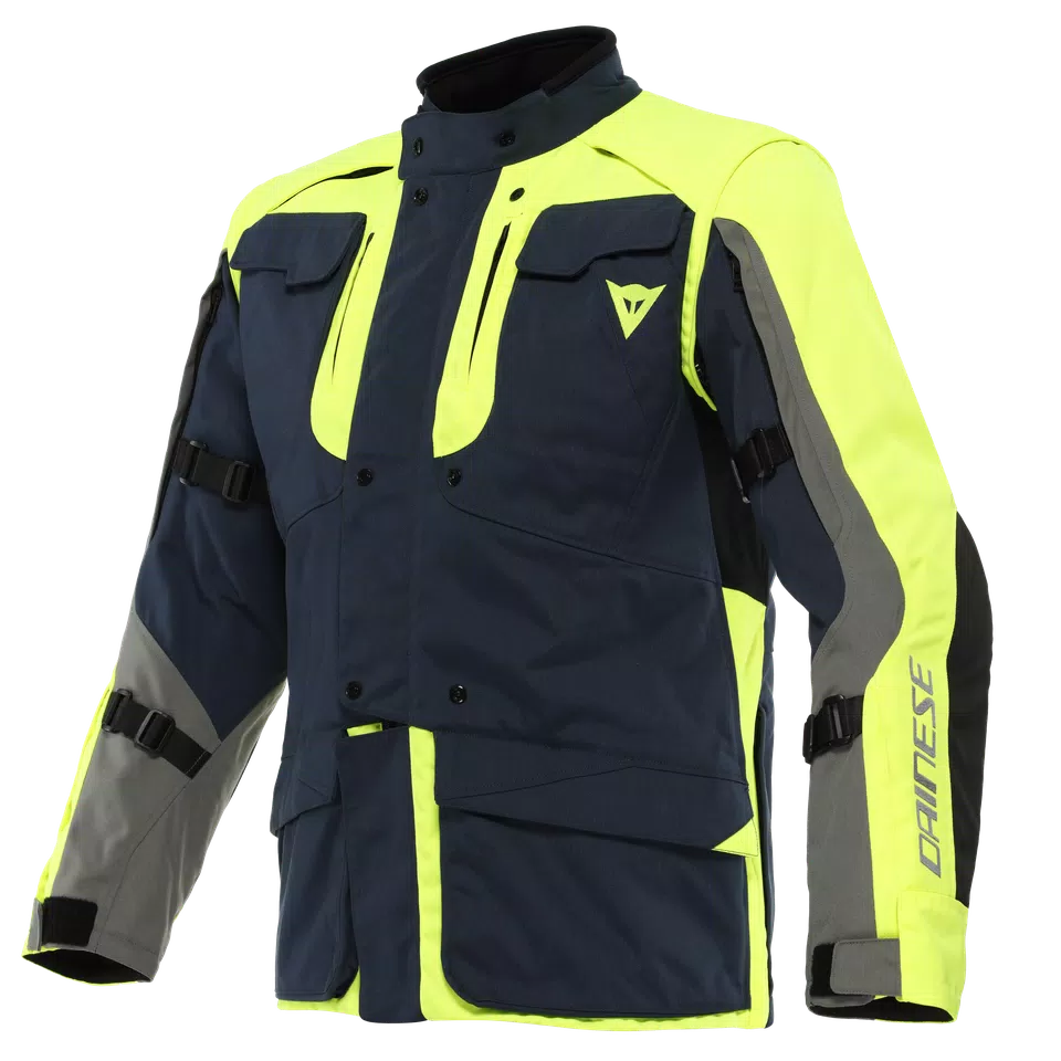 ALLIGATOR TEX JACKET BLACK IRIS FLUO YELLOW CHARCOAL GRAY Dainese