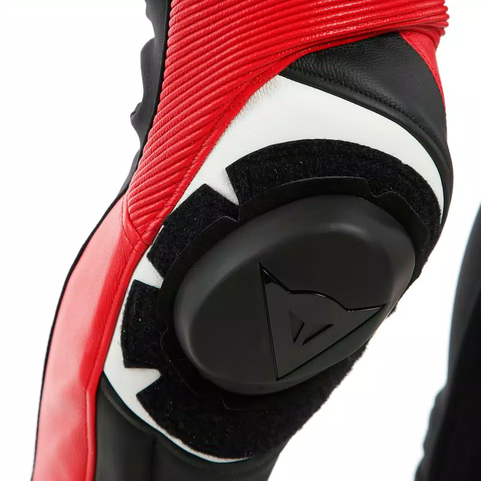 ASSEN 2 1 PC. PERF. LEATHER SUIT - WHITE/LAVA-RED/BLACK - 9