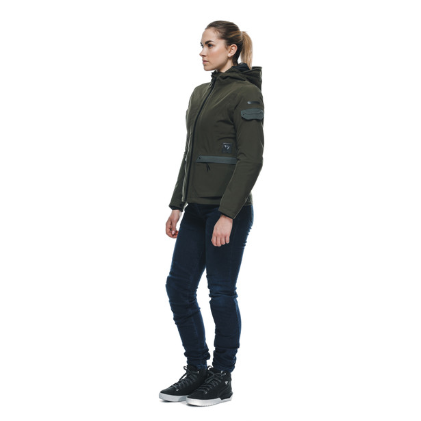 centrale-abs-luteshell-pro-giacca-moto-impermeabile-donna-green image number 3