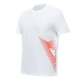 DAINESE T-SHIRT BIG LOGO WHITE/FLUO-RED