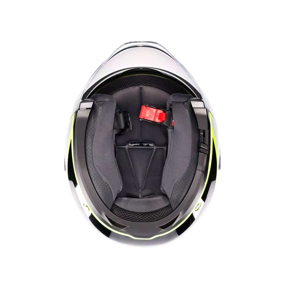 IRIDES DAVAO BLACK/GREY/YELLOW FLUO - MOTORBIKE OPEN FACE HELMET E2206 -  - 8