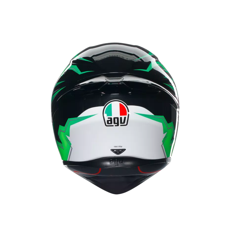 K1 S KRIPTON BLACK/GREEN - CASCO MOTO INTEGRALE E2206 -  - 5
