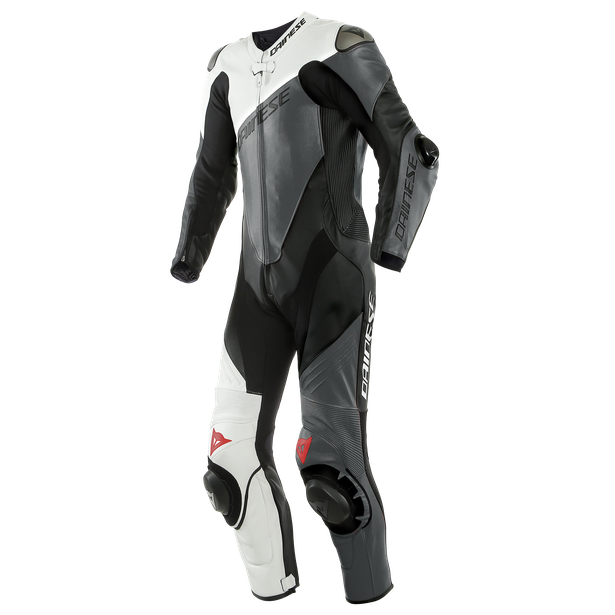 IMOLA 1PC LEATHER SUIT PERF. BLACK/WHITE/ANTHRACITE- Promotions Leather suits