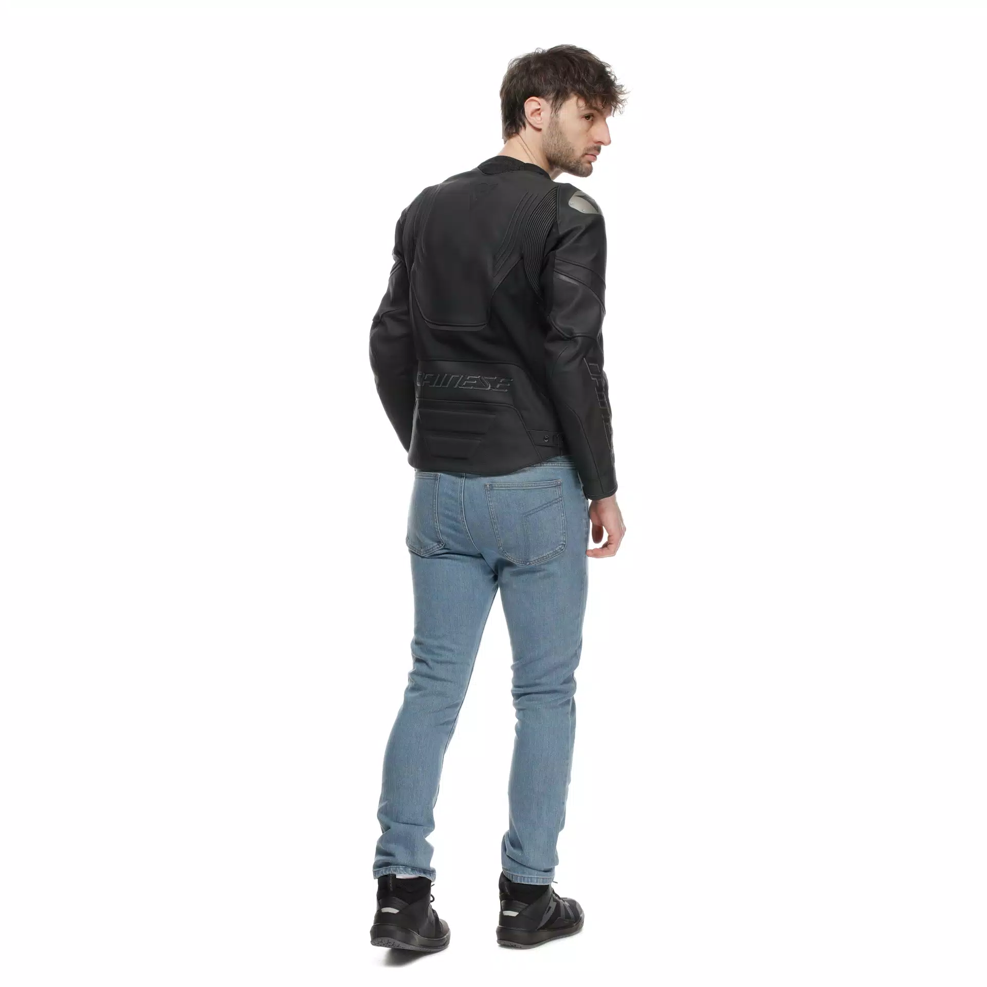 RACING 5 - MEN LEATHER MOTORCYCLE JACKET SHORT/TALL FIT (S/T)