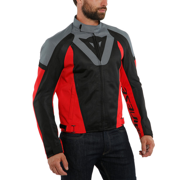 levante-air-tex-giacca-moto-estiva-in-tessuto-uomo-black-charcoal-gray-lava-red image number 4