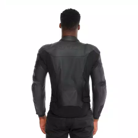 IPERATTIVA - HERREN-MOTORKRADJACKE AUS LEDER UND STOFF - BLACK/BLACK - 7