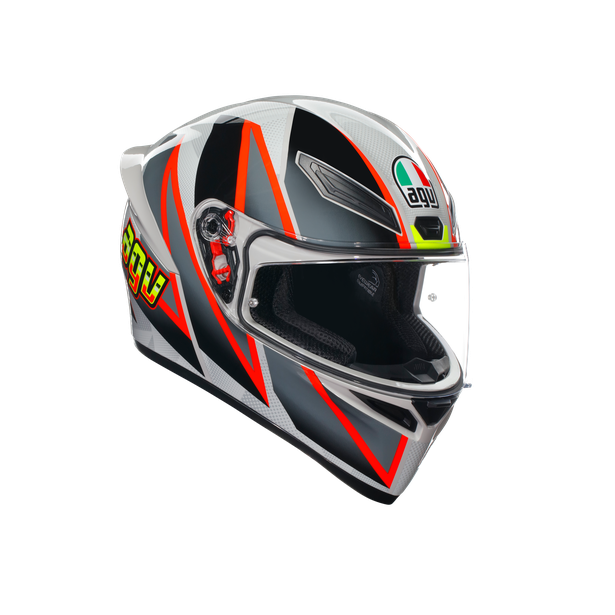 k1-s-blipper-grey-red-motorbike-full-face-helmet-e2206 image number 0